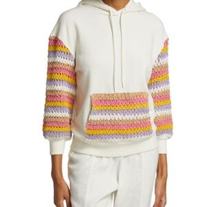 Alice + Olivia Nisa Crochet Trim Hoodie